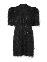 YAS Ilza Sequin mekko - musta hopea - juhlamekot - juhlapukeutuminen - naisten muoti - lifestyle - IHANA Store - kotimainen verkkokauppa