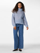 YAS Lambi pooloneule - vaaleansininen - neuleet - poolopuserot