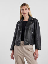 YAS Phil nahkatakki - musta - bikertakki - naisten vaatteet - IHANA Store - lifestylemyymälä