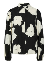 YAS Asina pusero - musta-valko kuvioitu - kukkapusero - naisten paidat - naisten muoti - lifestylemyymälä - IHANA Store