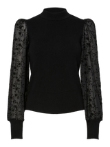 YAS Dotme neule - musta - naisten vaatteet - yläosat - neulepusero - IHANA Store