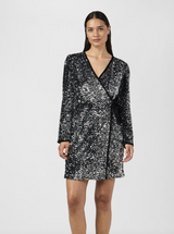 YAS Elle kietaisumekko - paljettimekko - juhlamekko - hopea - naisten vaatteet- muoti - lifestyle - IHANA Store