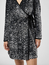 YAS Elle kietaisumekko - paljettimekko - juhlamekko - hopea - naisten vaatteet- muoti - lifestyle - IHANA Store