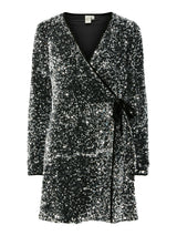 YAS Elle kietaisumekko - paljettimekko - juhlamekko - hopea - naisten vaatteet- muoti - lifestyle - IHANA Store