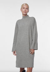 YAS Emilie neulemekko - harmaa - villamekko - naisten vaatteet - mekot ja tunikat - IHANA Store