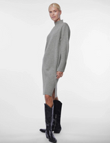 YAS Emilie neulemekko - harmaa - villamekko - naisten vaatteet - mekot ja tunikat - IHANA Store