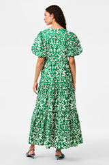 YAS Greena mekko - maksimekko - puuvillamekko - vihreä - kuvioitu -naisten vaatteet - IHANA Store