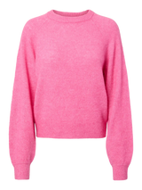 YAS Johi neule - pinkki - naisten neuleet - lyhyt neule - o-aukko - o-aukkoinen neule- naisten muoti - lifestyle - IHANA Store - kotimainen verkkokauppa
