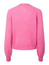 YAS Johi neuletakki - pinkki - naisten neuleet - lyhyt neuletakki - o-aukko - o-aukkoinen neuletakki - naisten muoti - lifestyle - IHANA Store - kotimainen verkkokauppa