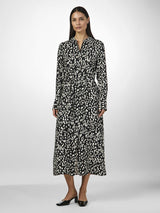 YAS Kaya paitamekko - kuvioitu - musta - valkoinen - mekot- naisten vaatteet - IHANA Store