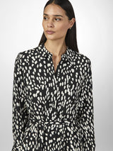 YAS Kaya paitamekko - kuvioitu - musta - valkoinen - mekot- naisten vaatteet - IHANA Store