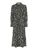 YAS Kaya paitamekko - kuvioitu - musta - valkoinen - mekot- naisten vaatteet - IHANA Store