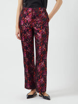 YAS Limira housut - musta kuvioitu - juhlavat housut - juhlahousut - kukkahousut - naisten muoti - lifestyle - IHANA Store