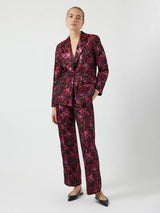 YAS Limira housut - musta kuvioitu - juhlavat housut - juhlahousut - kukkahousut - naisten muoti - lifestyle - IHANA Store