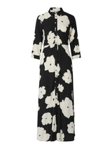 YAS Savanna mekko - kuvioitu - kukkakuvio - musta - maksimekot - naisten vaatteet - IHANA Store