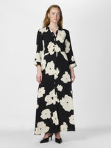 YAS Savanna mekko - kuvioitu - kukkakuvio - musta - maksimekot - naisten vaatteet - IHANA Store