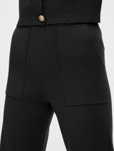 YAS_Pimi neulehousut - musta - naisten housut - muoti - lifestyle - IHANA Store