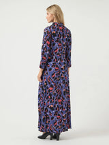 YAS Savanna mekko - maksimekko - paitamekko - naisten vaatteet - leokuvioitu - lila - IHANA Store - lifestylemyymälä