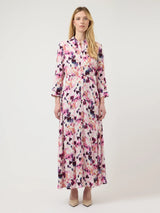 YAS Savanna mekko - vaalea kuvioitu - liila pinkki kukkakuvioitu - paitamekko - naisten vaatteet - viskoosimekko - lifestyle - IHANA Store - kotimainen verkkokauppa