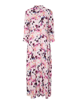YAS Savanna mekko - vaalea kuvioitu - liila pinkki kukkakuvioitu - paitamekko - naisten vaatteet - viskoosimekko - lifestyle - IHANA Store - kotimainen verkkokauppa