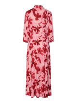 YAS Savanna mekko - roosa puna kukkakuvioitu - naisten vaatteet - IHANA Store - lifestylemyymälä - vaateliike - kotimainen verkkokauppa