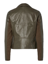 YAS Sophie nahkatakki - vihreä - ohuet takit - naisten takit - naisten nahkatakit - vaatteet - muoti - lifestyle - IHANA Store