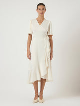 YAS Thea kietaisumekko - valkoinen - mekot ja tunikat - juhlamekot - Naisten vaatteet - IHANA Store - lifestylemyymälä - kotimainen verkkokauppa