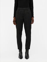 Object Lisa housut - kapealahkeiset housut - liituraita - raidallinen - musta - naisten vaatteet - IHANA Store