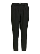 Object Lisa housut - kapealahkeiset housut - liituraita - raidallinen - musta - naisten vaatteet - IHANA Store