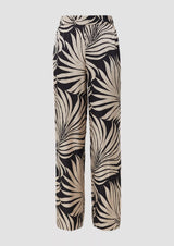 s.Oliver housut - musta beige lehtikuvio - naisten housut - muoti - pukeutuminen - lifestyle - IHANA Store