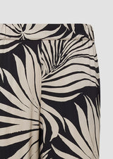 s.Oliver housut - musta beige lehtikuvio - naisten housut - muoti - pukeutuminen - lifestyle - IHANA Store