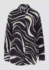 s.Oliver kauluspaita kuvioitu - musta - kuvioitu - naisten paitapuserot - naisten vaatteet - muoti - lifestyle - IHANA Store
