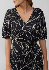 s.Oliver mekko - musta-kuvioitu - naisten muoti - pukeutuminen - lifestyle - IHANA Store