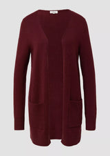 s.Oliver neuletakki - viininpunainen - neuletakki - naisten vaatteet - IHANA Store - lifestylemyymälä - kotimainen verkkokauppa