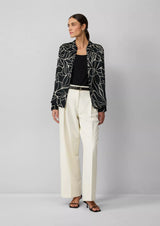 s.Oliver paitapusero - musta kuvioitu - naisten muoti - viskoosipaidat - pukeutuminen - lifestyle - IHANA Store