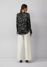 s.Oliver paitapusero - musta kuvioitu - naisten muoti - viskoosipaidat - pukeutuminen - lifestyle - IHANA Store