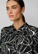 s.Oliver paitapusero - musta kuvioitu - naisten muoti - viskoosipaidat - pukeutuminen - lifestyle - IHANA Store