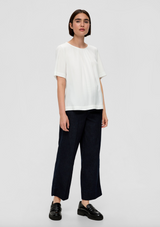 s.Oliver pusero - valkoinen - lyhythihainen - naisten yläosat - viskoosipaita - IHANA Store - lifestylemyymälä