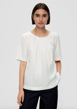 s.Oliver pusero - valkoinen - lyhythihainen - naisten yläosat - viskoosipaita - IHANA Store - lifestylemyymälä