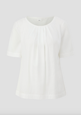 s.Oliver pusero - valkoinen - lyhythihainen - naisten yläosat - viskoosipaita - IHANA Store - lifestylemyymälä