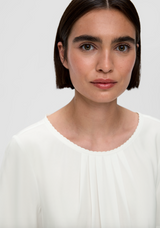 s.Oliver pusero - valkoinen - lyhythihainen - naisten yläosat - viskoosipaita - IHANA Store - lifestylemyymälä