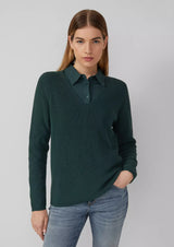 s.Oliver puuvillaneule - vihreä - naisten neuleet - villaton neule - yläosat - lifestylemyymälä - IHANA Store