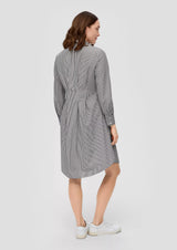 s.Oliver puuvillamekko - musta valko raidallinen - paitamekko - naisten mekot - naisten puuvillamekot - muoti - lifestyle - IHANA Store