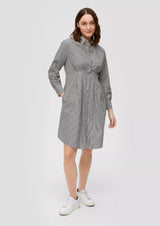 s.Oliver puuvillamekko - musta valko raidallinen - paitamekko - naisten mekot - naisten puuvillamekot - muoti - lifestyle - IHANA Store