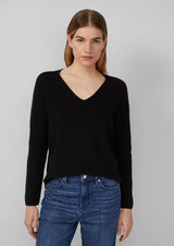 s.Oliver puuvillaneule - musta - naisten neuleet - villaton neule - yläosat - lifestylemyymälä - IHANA Store