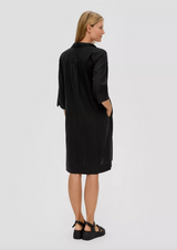 s.Oliver mekko - musta - pellavamekko - tunikamekko - kesämekko - naisten vaatteet - IHANA Store