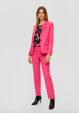 s.Oliver pusero - sifonkipusero - kuvioitu - musta - pinkki -valkoinen - naisten vaatteet - IHANA Store - lifestylemyymälä