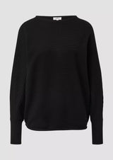 s.Oliver neule - musta - viskoosineule - Naisten vaatteet- yläosa - muoti - IHANA Store