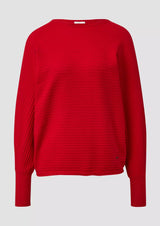 s.Oliver neule - punainen - viskoosineule - Naisten vaatteet - yläosa - muoti - IHANA Store