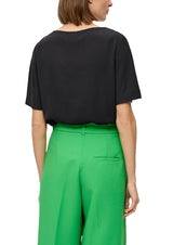 s.Oliver t-paita - musta - lyhythihainen pusero - naisten vaatteet - IHANA Store - lifestylemyymälä - verkkokauppa